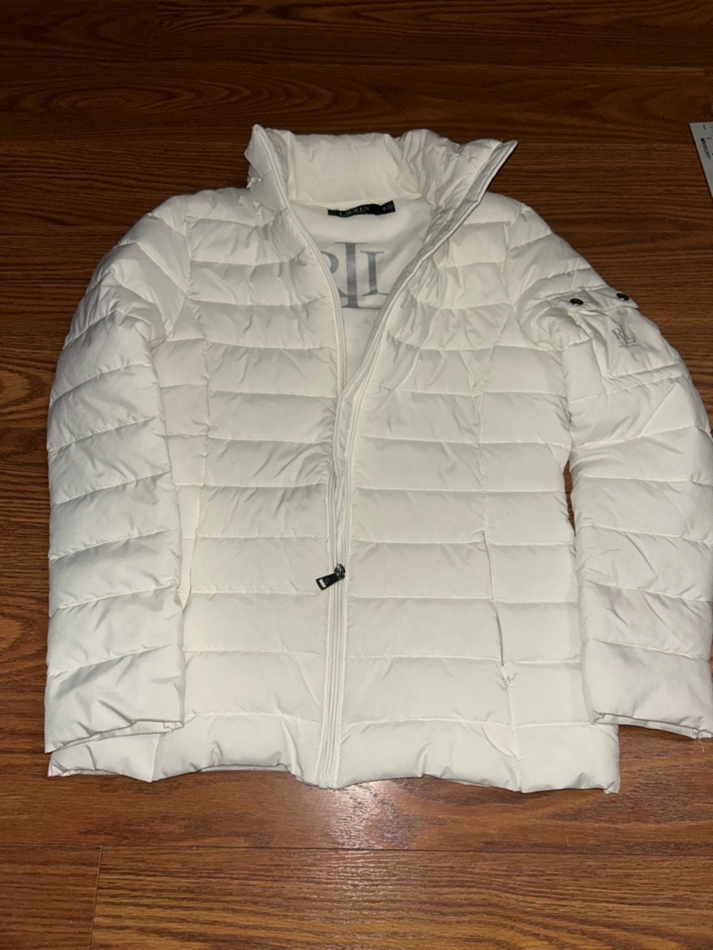 Lauren Ralph Lauren Stark White Quilted‎ Travel Hooded Puffer Jacket Size XS